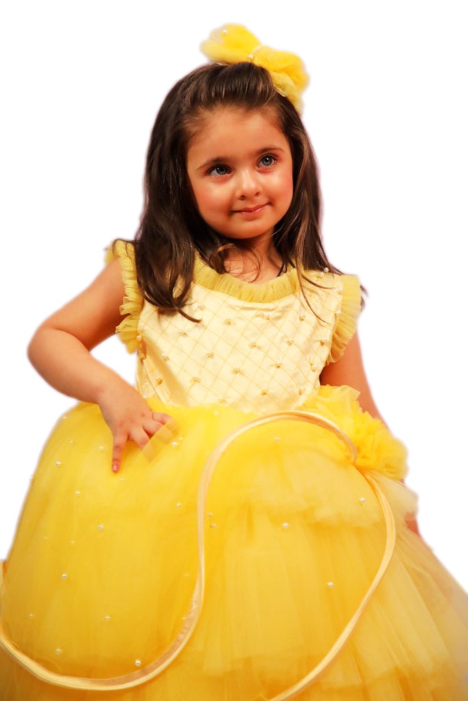 Buy Sagun Dresses Girls Yellow Floral A-Line Frock (4-5 Yrs)|Kids  Wear|Girls Frock|Kids Party Wear|Clothing Accessories|Baby Girls|Dresses|Frock|  Online at Best Prices in India - JioMart.
