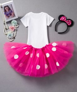 Minnie Mouse First Birthday Outfit – Baby Girl Birthday Tutu Set