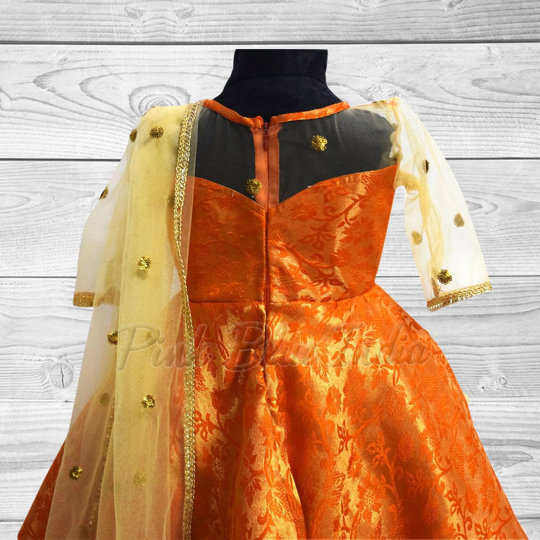 Buy RATHI Girls - Kanchipuram Pattu Pavadai Traditional South Indian  Festival Dress Online at desertcartINDIA