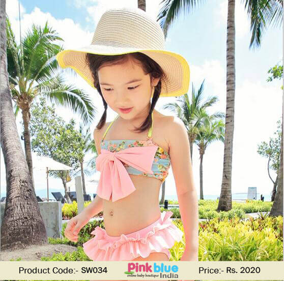 Two Pieces Swimsuits for Baby Girl Bathing Suits Bikini Set Beach Swimwear  Kids Swimsuit Ruffles Floral Suits