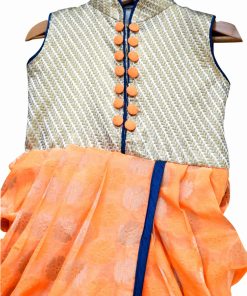 orange traditional dress