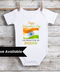 Tri Color Baby Romper, Indian Independence Day Onesies - Tri Color Bodysuit