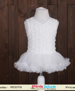white baby romper dress