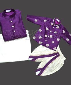 father-&-son-matching-silk-jacket-and-dhoti-set