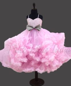 kids-girls-pink-asymmetrical-gown-with-bow