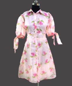 buy-pink-floral-printed-organza-dress