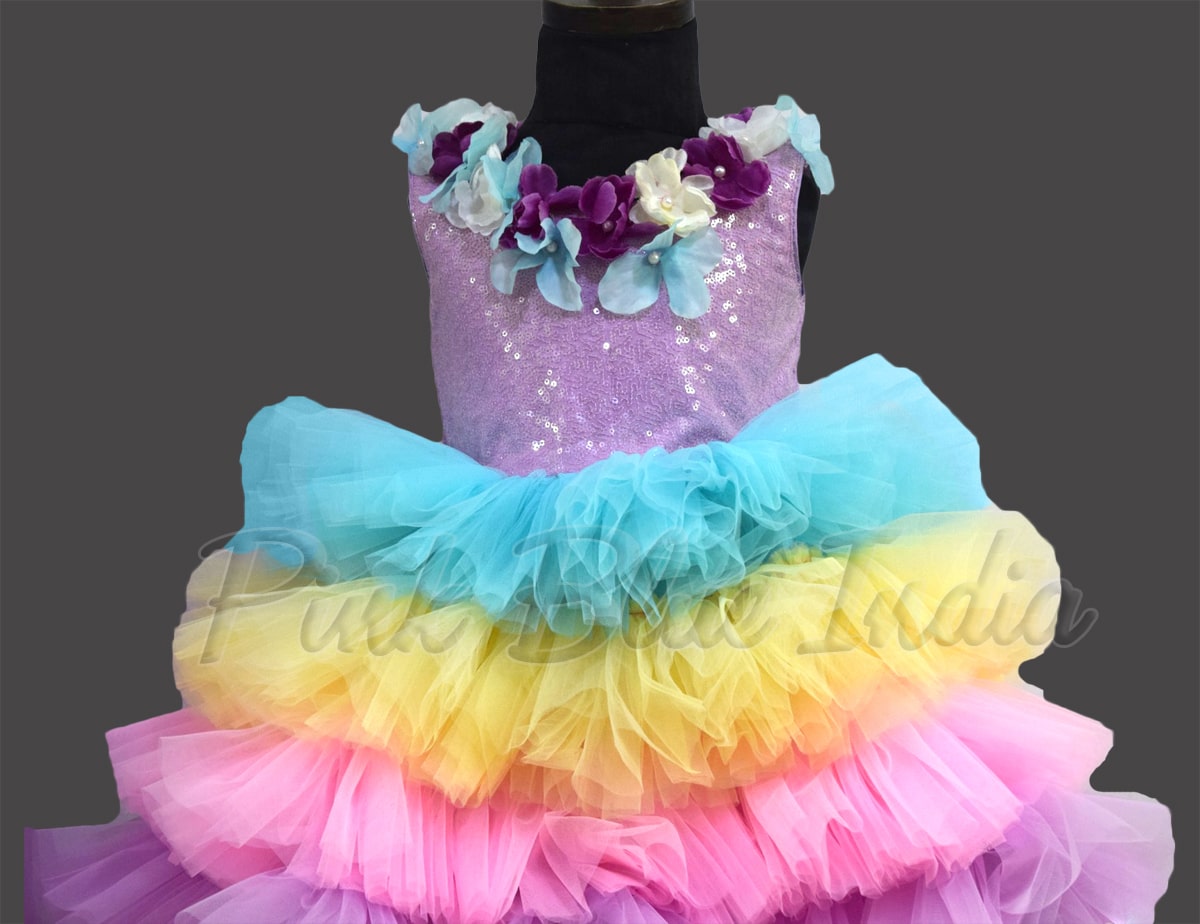Girls Sleeveless Dress - Figment Watercolor Rainbow - Rainbow Rules