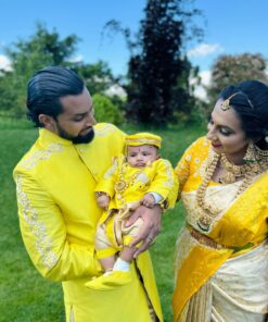 Beautiful Yellow Matching Family Outfits